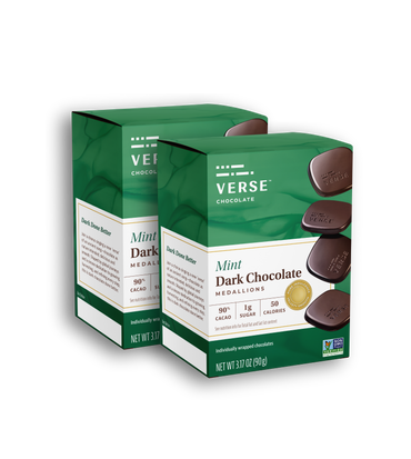 Mint 90% Ultra Dark Chocolate Squares