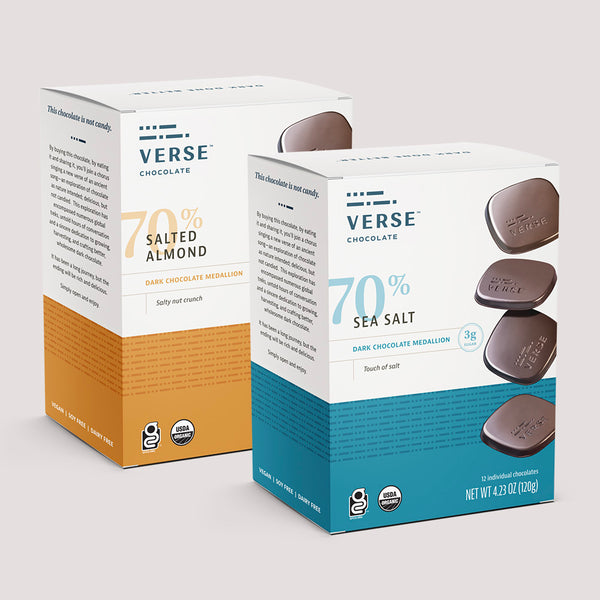 Verse Dual Pack 70% Dark Chocolate (2 boxes) - Verse Chocolate